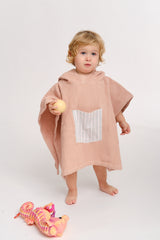 PONCHO DA BAGNO ROSA EMPOLVADO